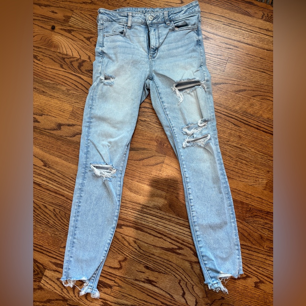 American Eagle Outfitters Distressed Next Level Stretch Jeans Size 8